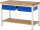 RAU Werkbank 8002I7, B1250xT700xH840-1040mm, Ablageboden Buche, 2xSchublade-TA, 03-8002I7-127R4H.11
