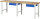 RAU Werkbank höhenverstellbar 7001A1, B2500xT700xH790-1140mm, 1xSchublade-TA, 03-7001A1-257B4H.11