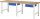 RAU Werkbank höhenverstellbar 7001A1, B2500xT900xH790-1140mm, 1xSchublade-TA, 03-7001A1-259B4H.11