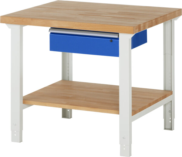 RAU Werkbank höhenverstellbar 7001A7, B1000xT900xH790-1140mm, 1xSchublade-TA, 03-7001A7-109B4H.11