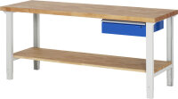 RAU Werkbank höhenverstellbar 7001A7, B2000xT700xH790-1140mm, 1xSchublade-TA, 03-7001A7-207B4H.11