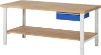 RAU Werkbank höhenverstellbar 7001A7, B2000xT900xH790-1140mm, 1xSchublade-TA, 03-7001A7-209B4H.11