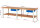RAU Werkbank 7001A7, B3000xT900xH840mm, 1xSchublade-TA, 03-7001A7-309B4S.11