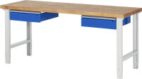RAU Werkbank höhenverstellbar 7002A1, B2000xT700xH790-1140mm, 2xSchublade-TA, 03-7002A1-207B4H.11
