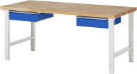 RAU Werkbank höhenverstellbar 7002A1, B2000xT900xH790-1140mm, 2xSchublade-TA, 03-7002A1-209B4H.11