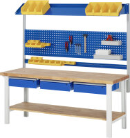 RAU Werkbank höhenverstellbar 7002A7, B2500xT700xH790-1140mm, 4xSchublade-TA, 03-7002A7-257B4H.11