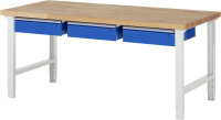 RAU Werkbank höhenverstellbar 7003A1, B2000xT900xH790-1140mm, 3xSchublade-TA, 03-7003A1-209B4H.11