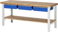 RAU Werkbank höhenverstellbar 7003A7, B2000xT700xH790-1140mm, 3xSchublade-TA, 03-7003A7-207B4H.11