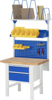 RAU Werkbank höhenverstellbar 7123A1, B1000xT700xH790-1140mm, 2xSchublade-TA, 03-7123A1-107B4H.11