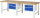 RAU Werkbank 7123A1, B2500xT900xH840mm, 4xSchublade-TA, 03-7123A1-259B4S.11
