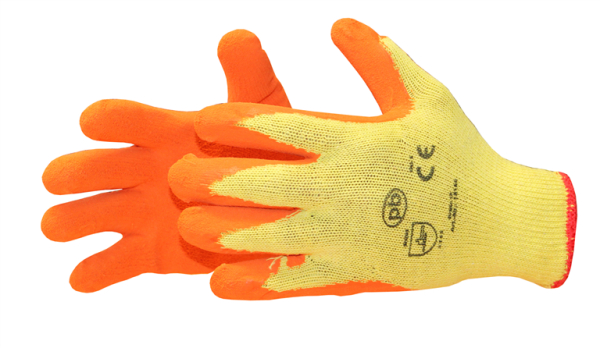 Profibau Latex Handschuh 15180 Gr. 10 mit Strickbund, CE Kat. 1, grifffest