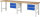 RAU Werkbank höhenverstellbar 7125A1, B3000xT700xH790-1140mm, 4xSchublade-TA, 03-7125A1-307B4H.11