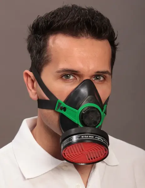 EKASTU Halbmaske Polimask 230 16029 EPDM, DIN EN 140:1998, Sondergewinde 95 mm, für Brillenträger