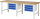 RAU Werkbank höhenverstellbar 7127A1, B2500xT900xH790-1140mm, 6xSchublade-TA, 03-7127A1-259B4H.11