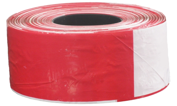 KELMAPLAST Absperrband Nr. 11 rot/weiss Länge: 250 m Bandbreite: 80 mm 35 my aus Polyäthylen