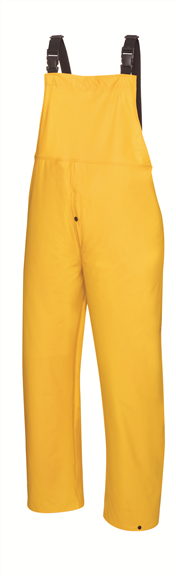 Regenlatzhose gelb, komplett wasserdicht 100 % Polyester mit PU-Beschichtung, Größe L