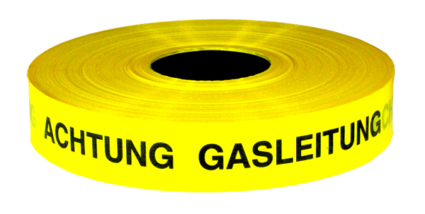 KELMAPLAST Trassenwarnband Nr. 10 gelb L: 250 m -ACHTUNG GASLEITUNG-