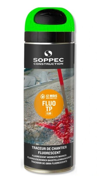Soppec Markierfarbe Fluo TP 20519 Neon-Grün 500 ml, Fluoreszierend, mit Drehverschluss