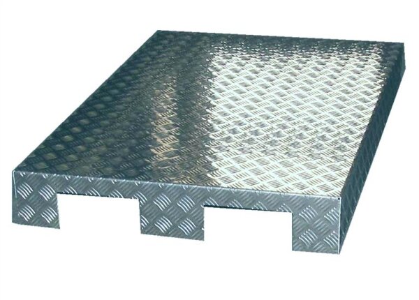 Profibau Alu-Riffelblech-Podest zur Palettenabdeckung 20673, 1200 x 800 mm