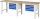 RAU Werkbank höhenverstellbar 7133A1, B2500xT700xH790-1140mm, 8xSchublade-TA, 03-7133A1-257B4H.11