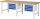 RAU Werkbank höhenverstellbar 7133A1, B2500xT900xH790-1140mm, 8xSchublade-TA, 03-7133A1-259B4H.11