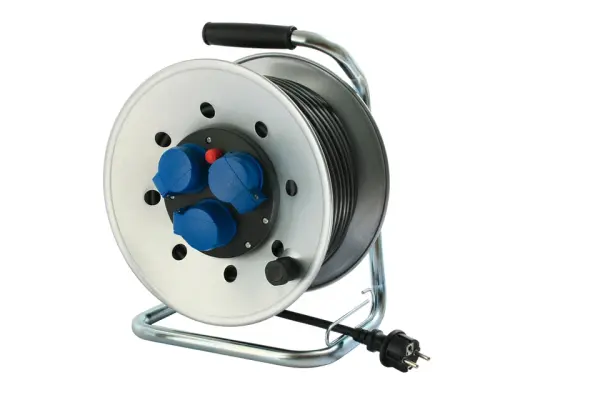 Kabeltrommel, Stahlblech, 40 m, H07RN-F 3G1,5 - PROFIBAU