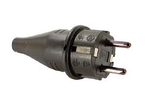 Gummistecker, elektrischer Stecker 230 V, 16 A, IP44-Schutzgrad