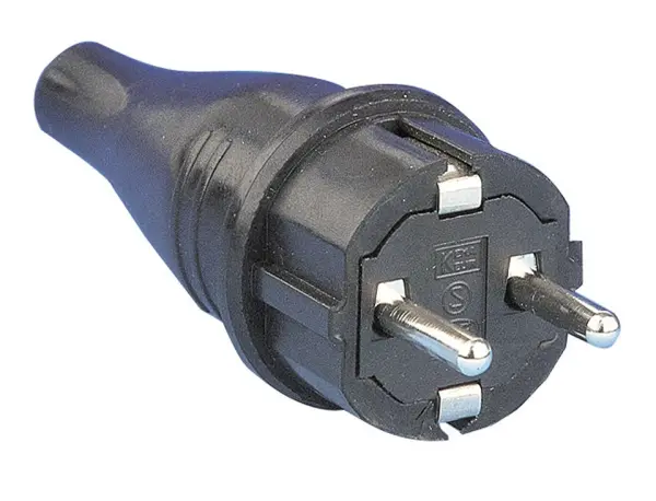 Profibau Gummistecker 25075, 230 V, 16 A, IP44, schraubbar, VDE-geprüft