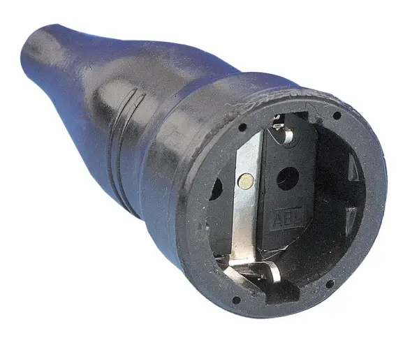 Profibau Gummikupplung 25076 Schwarz, IP20, Innenbereich, 16 A, 230 V