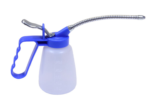 Profibau Spritzöler 25208 aus PE Transparent, mit Flexiblem Metallauslaufrohr und Kunststoffpumpe, 300 ml, Öl- und Säurebeständig