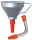 Profibau Stahlblechtrichter 25215 verzinkt, mit Messingsieb und flexiblem Auslauf, Ø 160 mm, 1,3 l Volumen