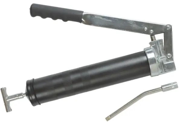 Hochleistungsfettpresse, DIN 1283, M 10 x 1 Düsenrohr und Profi-4-Backen-Mundstück - PROFIBAU