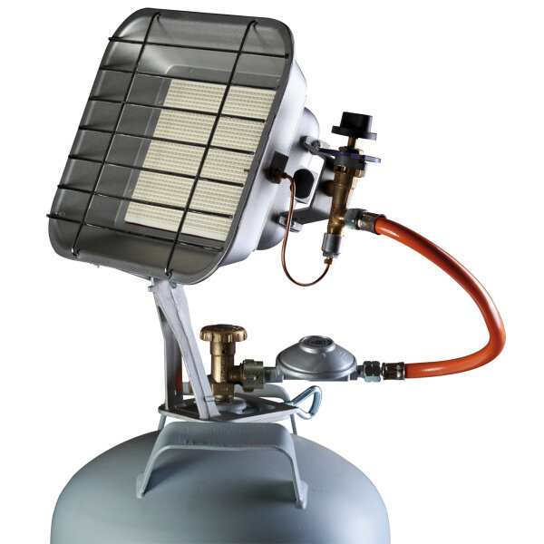 Gasheizstrahler mit Regler 4600 Watt und Schutzgitter 2,0-4,3kW - PROFIBAU