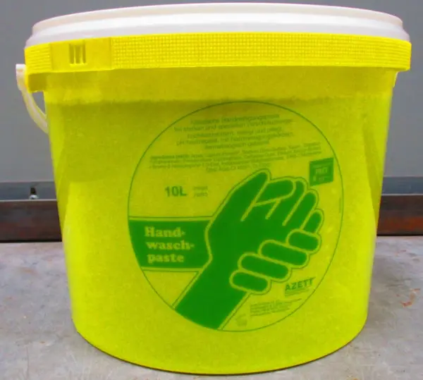 Azett Handwaschpaste 25345 Grün, 10 l, mit hautschonenden Naturreibekörpern, für starke Verschmutzungen