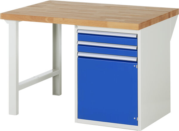 RAU Werkbank 7503A1, B1250xT900xH890mm, 2xSchublade-TA, 1xTür, 03-7503A1-129B4M.11