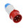 Profibau CEE-Adapter 25531, CEE-Stecker 32 A, 5-polig, 400 V auf 230 V Schutzkontakt-Kupplung, mit Sicherung
