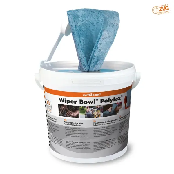 Feuchte Reinigungstücher,Spendereimer 72 Tücher, Wiper Bowl Polytex - PROFIBAU