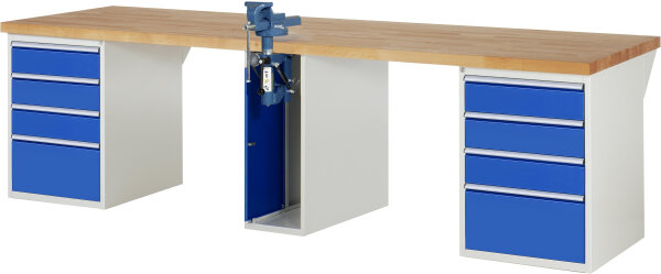 RAU Werkbank 7510A0, B3000xT900xH890mm, 8xSchublade-TA, 1xSSKL, 03-7510A0-309B4M.11