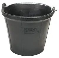 Profibau Gummi-Baueimer 40423 schwarz, 15 l, bruchsicher