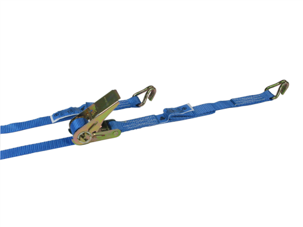 MMXX Zurrgurt 2-teilig,4 m lang,25 mm breit,blau 1000 daN in der Umreifung,mit Spitzhaken
