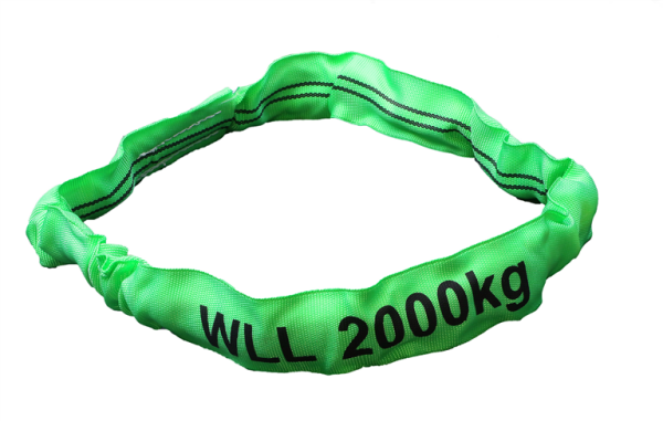 MMXX Rundschlinge, Traglast 2000 kg, 2 m Umfang, Farbe: grün Umfang: 2m Tragfähigkeit: 2000 kg Kennstreifen 2x schwarz Polyester, EN 1492-2, grün, Einfachmantel abriebfest, qualitätsgeprüft