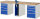 RAU Werkbank 7511A0, B2500xT700xH890mm, 10xSchublade-TA, 1xSSKL, 03-7511A0-257B4M.11