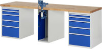 RAU Werkbank 7511A0, B2500xT700xH840mm, 10xSchublade-TA,...