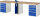 RAU Werkbank 7511A0, B3000xT700xH890mm, 10xSchublade-TA, 1xSSKL, 03-7511A0-307B4M.11