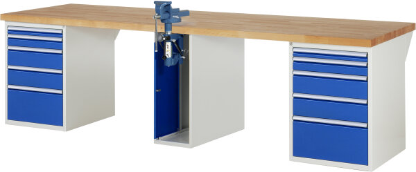 RAU Werkbank 7511A0, B3000xT900xH890mm, 10xSchublade-TA, 1xSSKL, 03-7511A0-309B4M.11