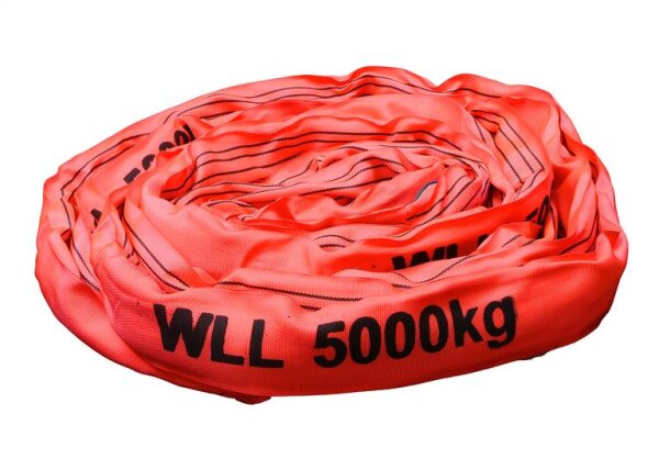 Profibau Rundschlinge 46987 rot, 5000 kg Traglast, 8 m Umfang