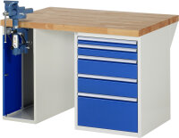 RAU Werkbank 7511A2, B1250xT900xH890mm, 5xSchublade-TA,...