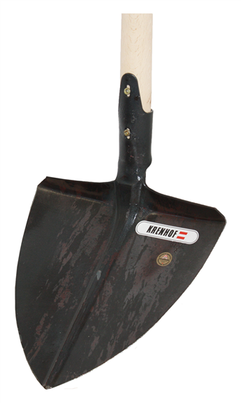 PROFIBAU Bayerische Schaufel 55042 Gr. 3 Rippe Oben mit Holzstiel, Gehärtetes Blatt, 280 mm Breite