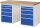RAU Werkbank 7511A3, B1500xT700xH840mm, 10xSchublade-TA, 03-7511A3-157B4S.11
