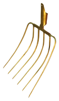 Profibau Maisgabel 55114 goldfarben lackiert, 360x330 mm,...
